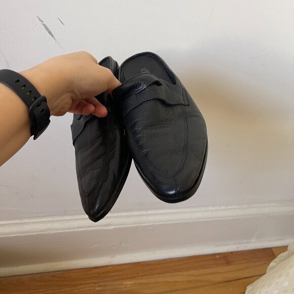 Modern Vice Leather Pointed Toe Mules In Black Size 37.5 - Picture 5 of 6